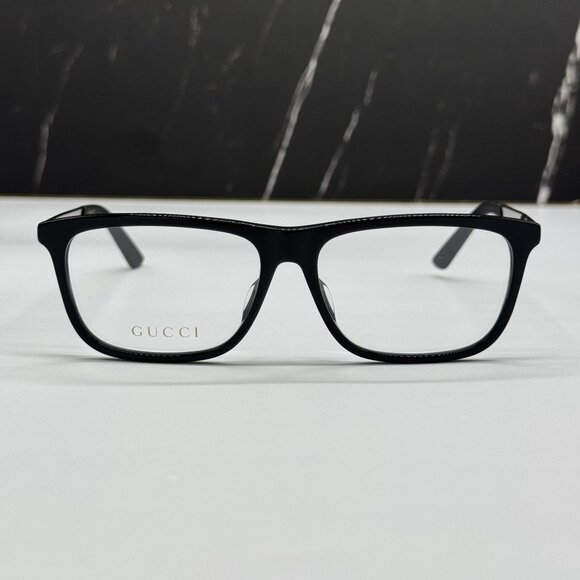 NEW GUCCI GG0696OA 001 GUCCI BLACK SQUARE EYEGLASSES GUCCI - Picture 4 of 10